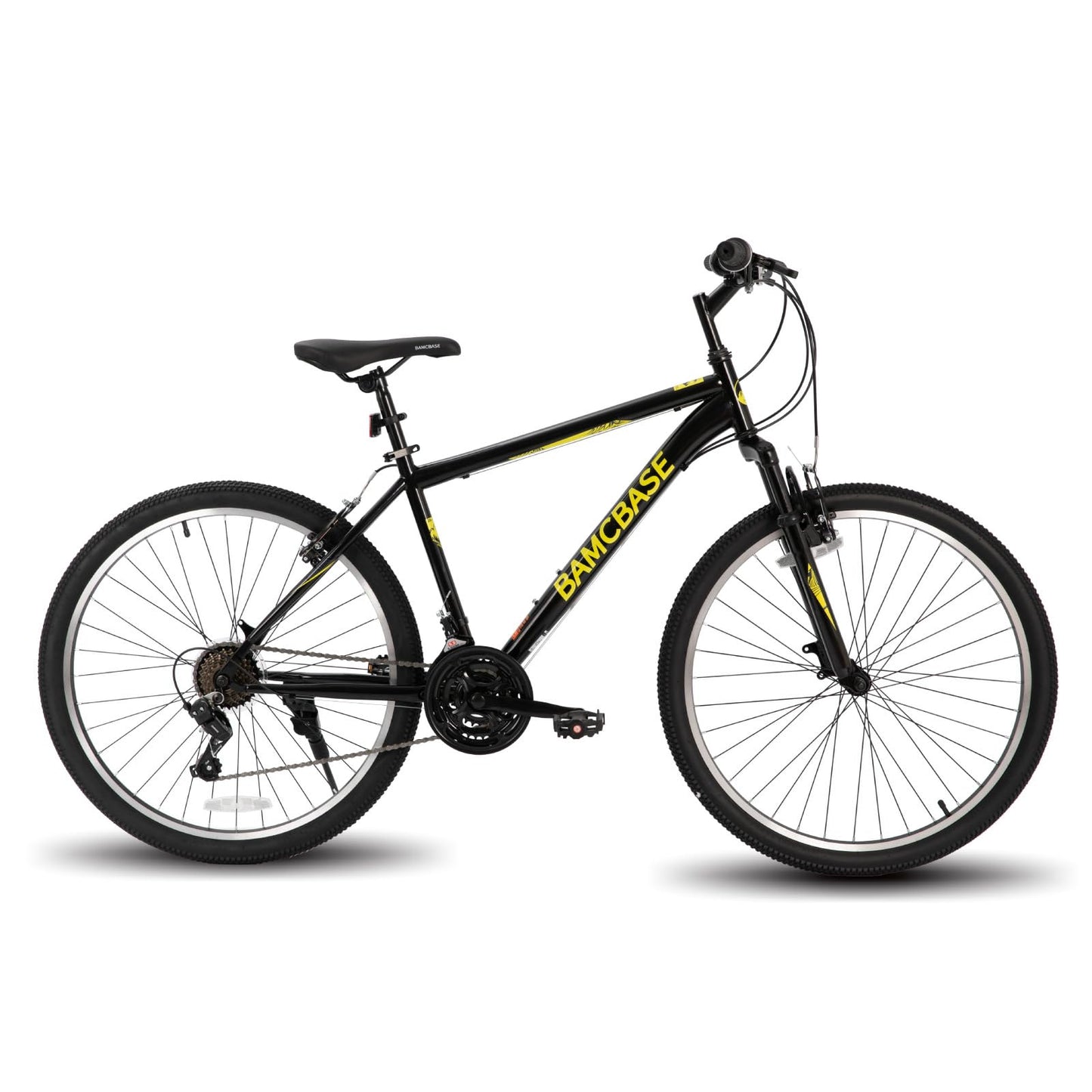 HH HILAND 26 27.5 Inch Mountain Bike Mens and Womens MTB with 21 Speeds High-Tensile Steel Frame V Brake Hardtail Bicycle for Adults