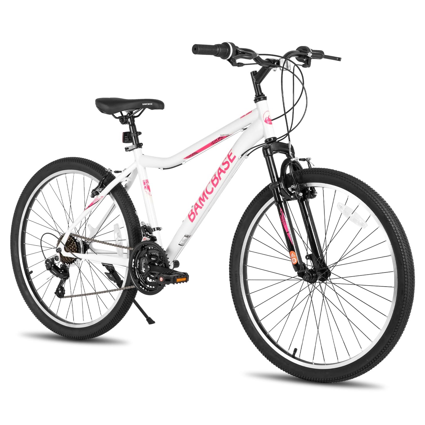 HH HILAND 26 Inch Womens and Mens Mountain Bike 21 Speed Steel Frame Adult Bicycle MTB Bikes with Suspension Fork