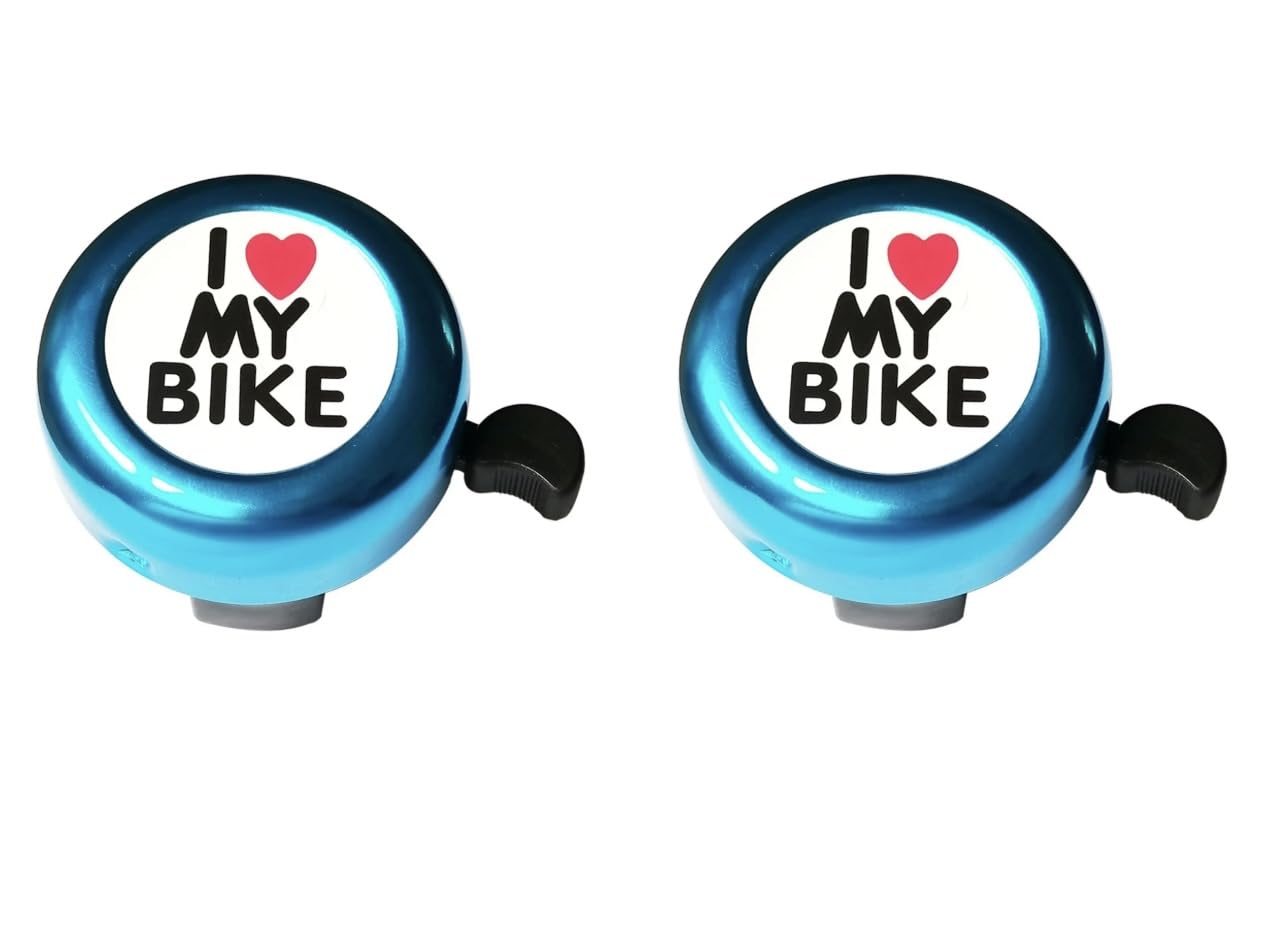AR3T Loud Metal Bike Bell for Kids - Blue 2 Pack