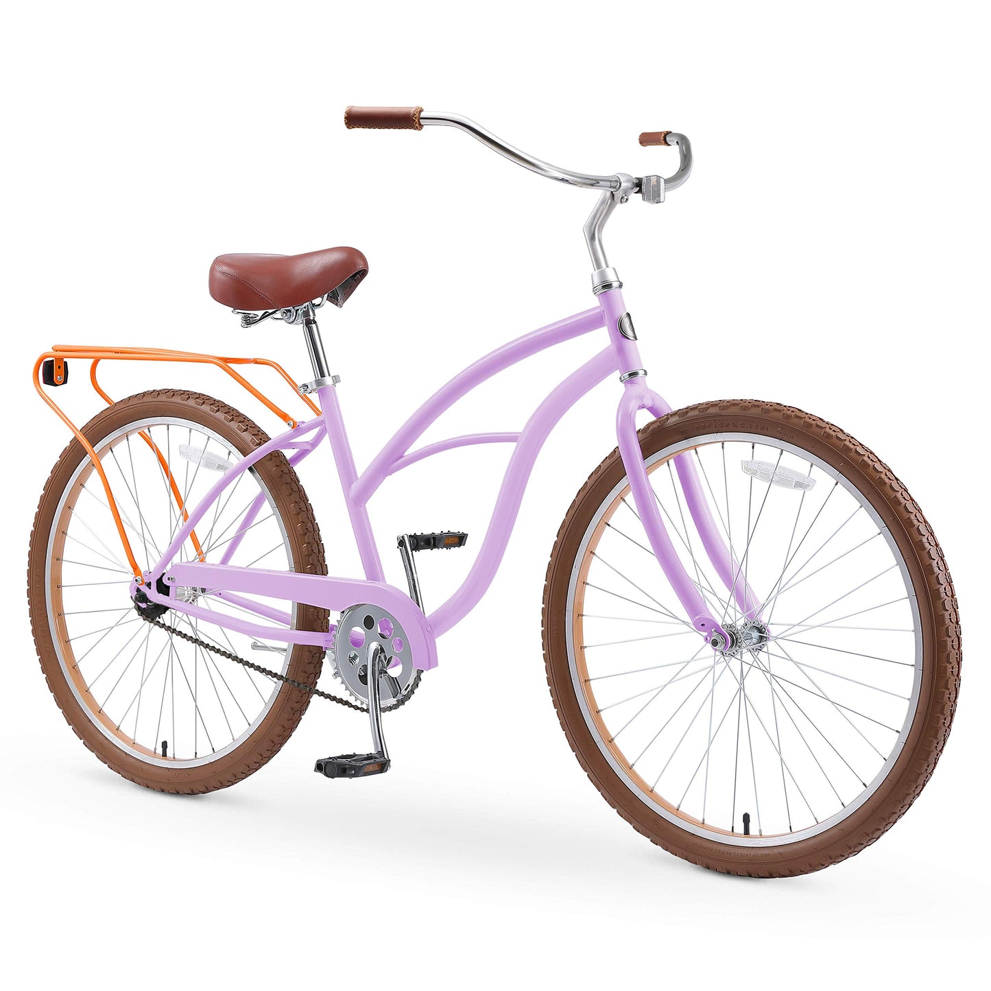 sixthreezero Around The Block Womens Beach Cruiser Bike Hybrid Bicycle with Rear Rack