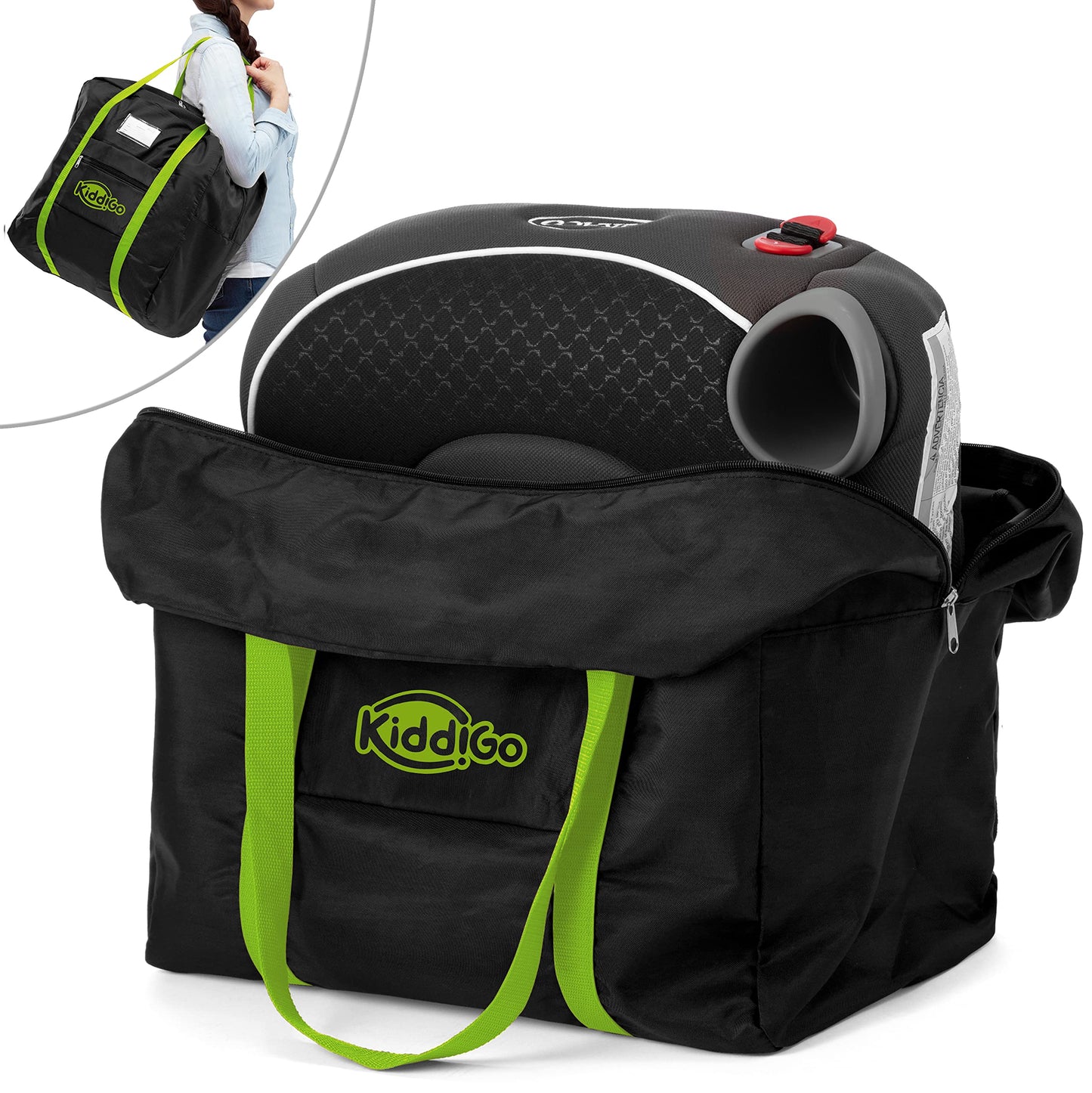 Backless Booster Seat Travel Bag for Family Flights