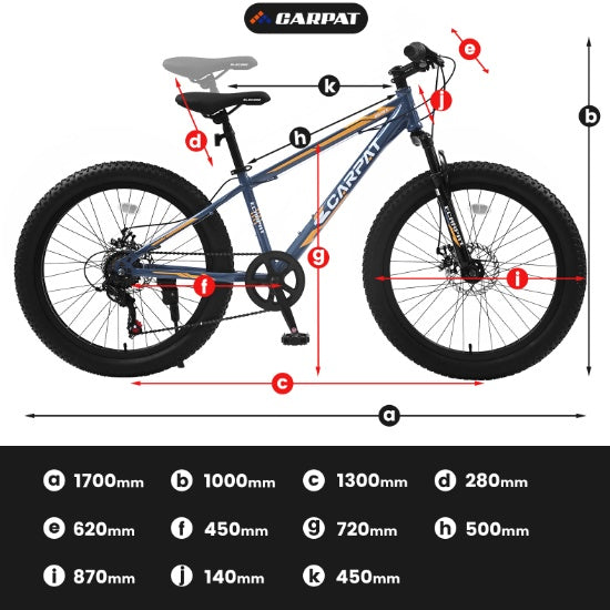Trailblazer 24-Inch Fat Tire Mountain Bike