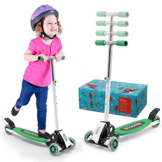 3-Wheel Toddler Kick Scooter (Ages 3-7) - Foldable, Height-Adjustable