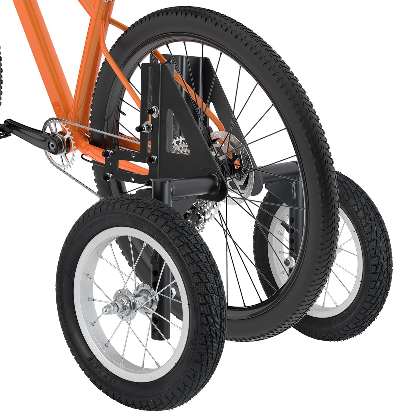 MOSHAY Aluminum Alloy Adjustable Adult Bicycle Bike Stabilizers Training Wheels Fits 24" to 29" - (24-29)