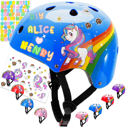 Kids Bike Helmet Unicorn Design (Ages 3-8)