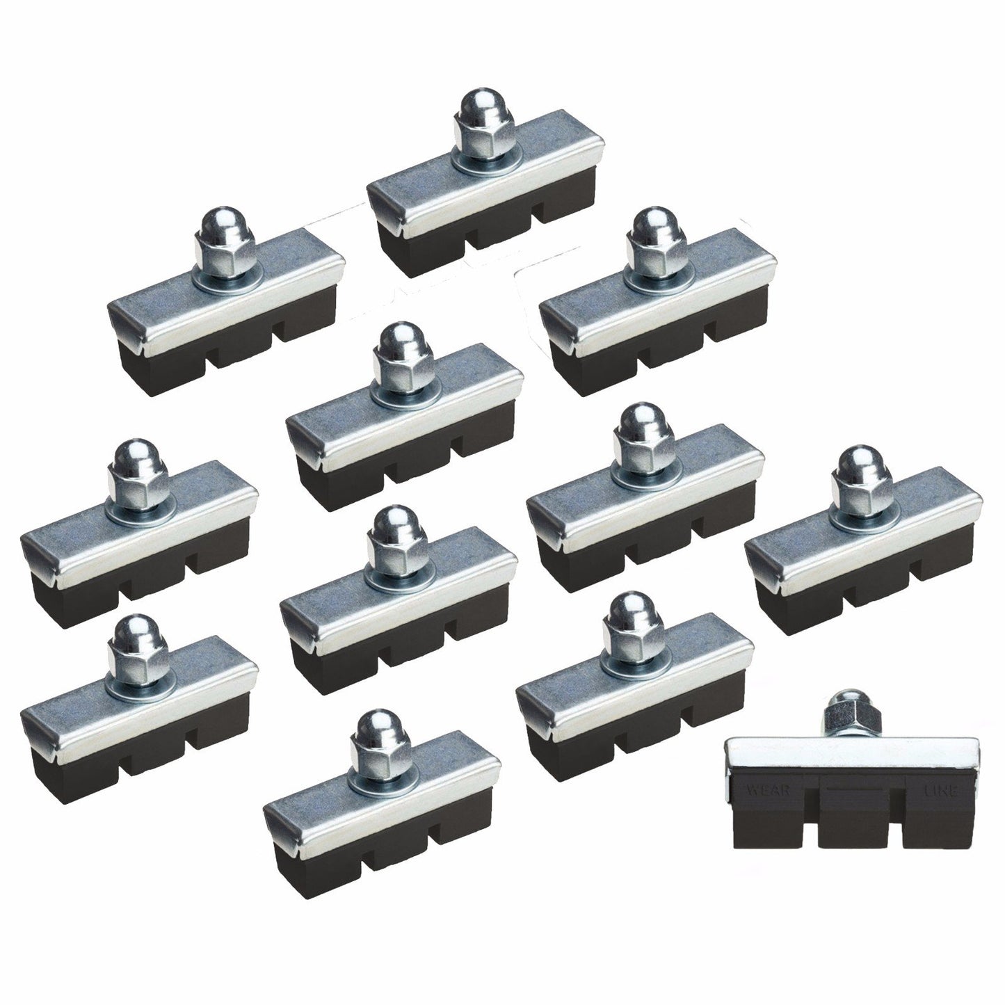 Wideskall® 6 Pairs High Grade 40mm Cycling Bicycle Bike Bolt On Brake Pads